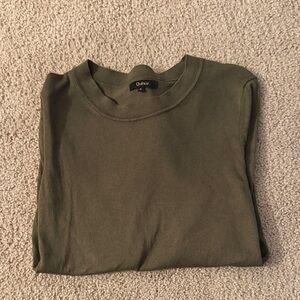 Quince Olive Green Crewneck Sweater